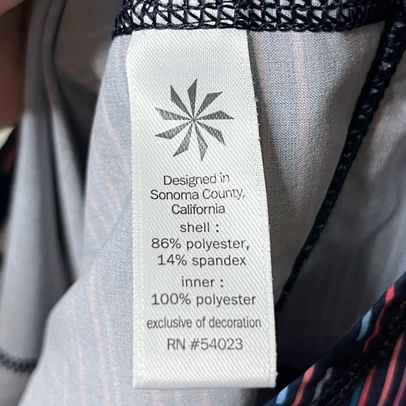 ATHLETA Multicolor Space Dye Stripe Atheleisure Lined Pockets Shorts - Picture 7 of 7